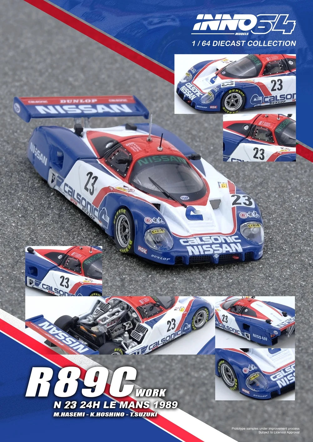 Nissan R89C #23 Le Mans 1989 - INNO64 - Scala 1/64 IN64-R89C-89LM23