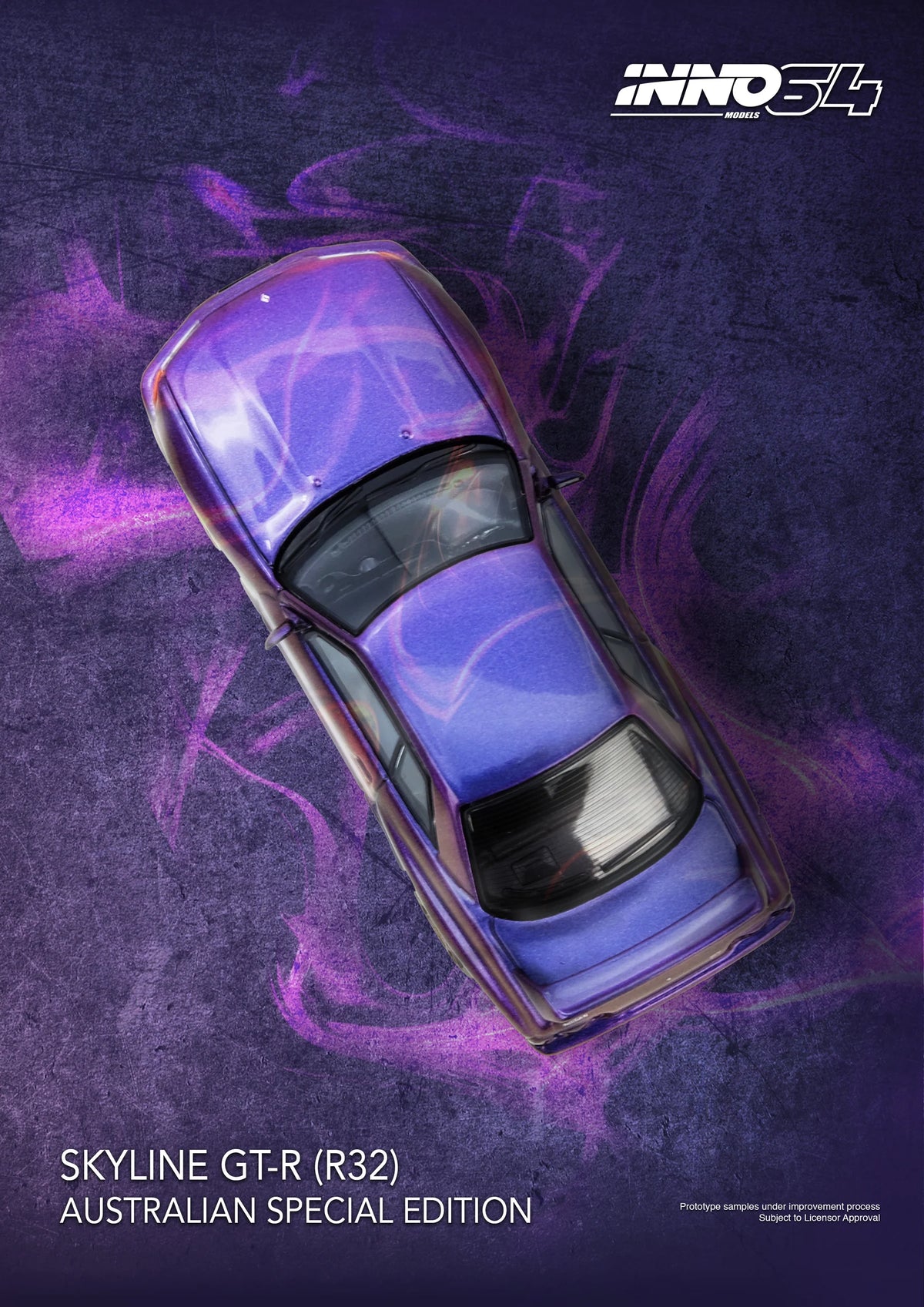 Nissan Skyline GT-R (R32) Midnight Purple Metallic "Australian Special Edition" - INNO64 - Scala 1/64 IN64-R32-MP-AS