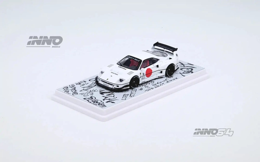LBWK Ferrari F40 White Tokyo Auto Salon 2023 - INNO64 - Scala 1/64 IN64-LBWKF40-TAS23