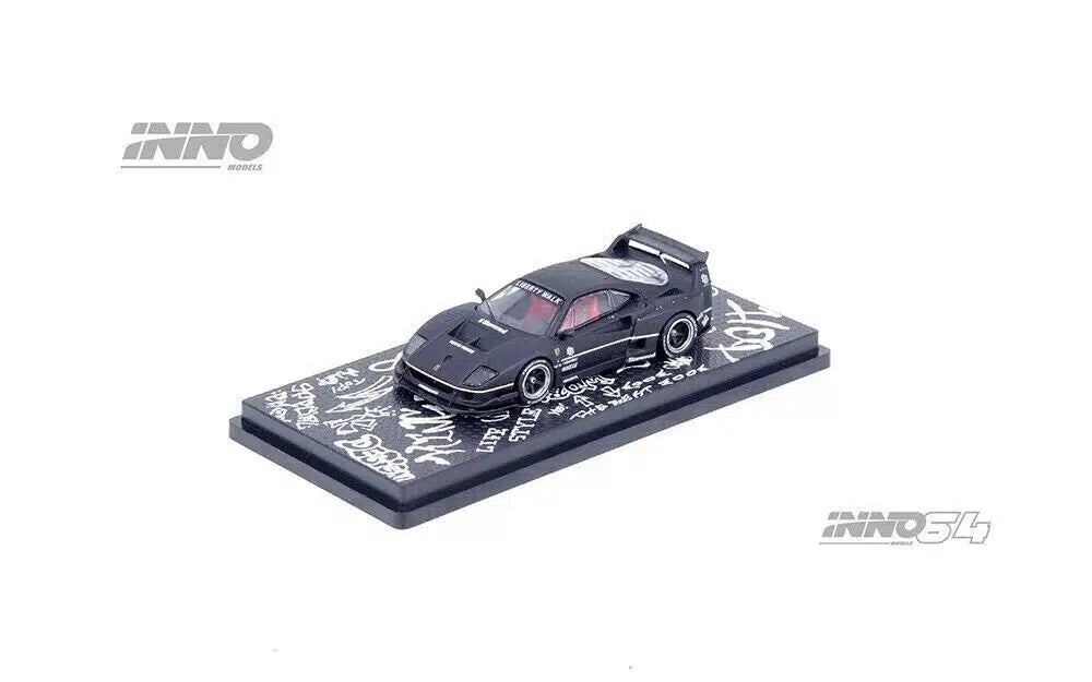 LBWK Ferrari F40 Matt Black Hong Kong Toycar Salon 2023 - INNO64 - Scala 1/64 IN64-LBWKF40-HKTS23