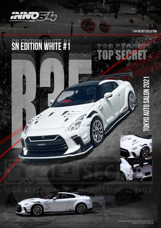 Nissan GT-R (R35) “TOP Secret” Tokyo Auto Salon 2021 - INNO64 - Scala 1/64 IN64-R35TS-TAS2021