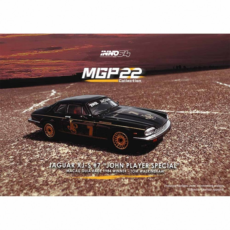 Jaguar XJ-S #7 `John Player Special` Macau Guia Race 1984 Winner - INNO64 - Scala 1/64 IN64-XJS-MGP22JPS