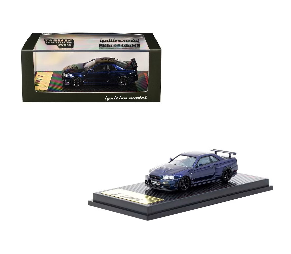Skyline GT-R Z-Tune Nismo RHD Midnight Purple III Metallic - Ignition Model x Tarmac Works - Scala 1/64 IG3839