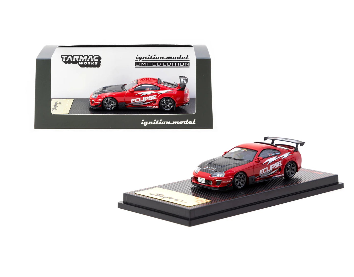 Toyota Supra (JZA80) RZ Red - Ignition Model x Tarmac Works - Scala 1/64 IG3841