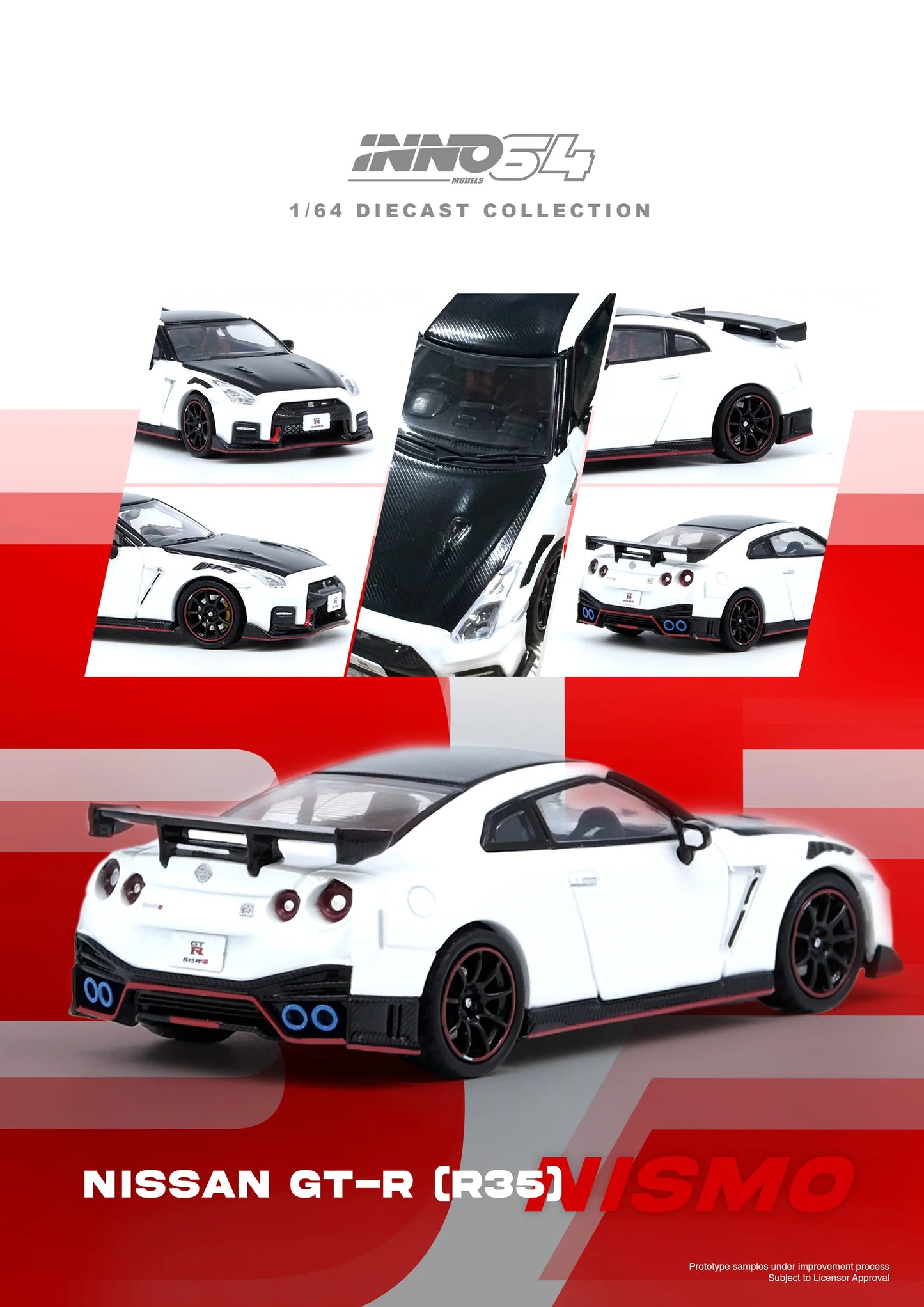 NISSAN GT-R (R35) NISMO White - INNO64 - Scala 1/64 IN64-R35N-WHI
