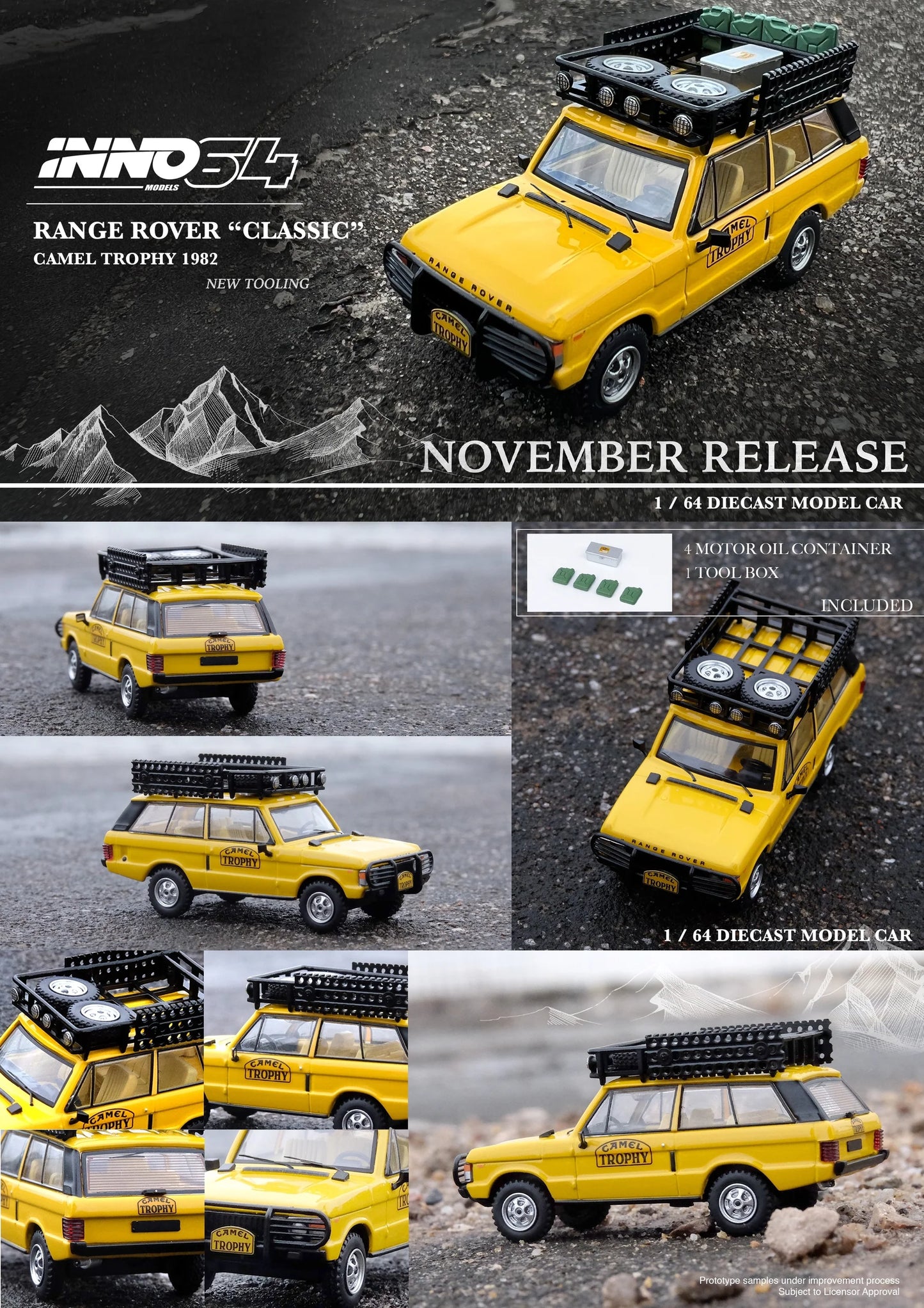 Range Rover Classic Camel Trophy 1982 - INNO64 - Scala 1/64 IN64-RRC-CT82