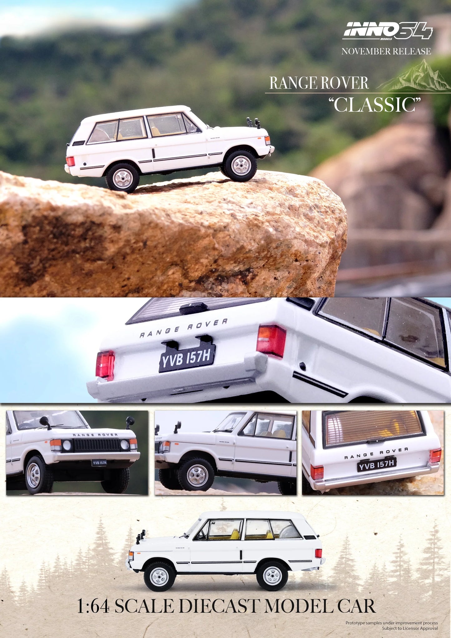 Range Rover "Classic" White - INNO64 - Scala 1/64 IN64-RRC-WHI