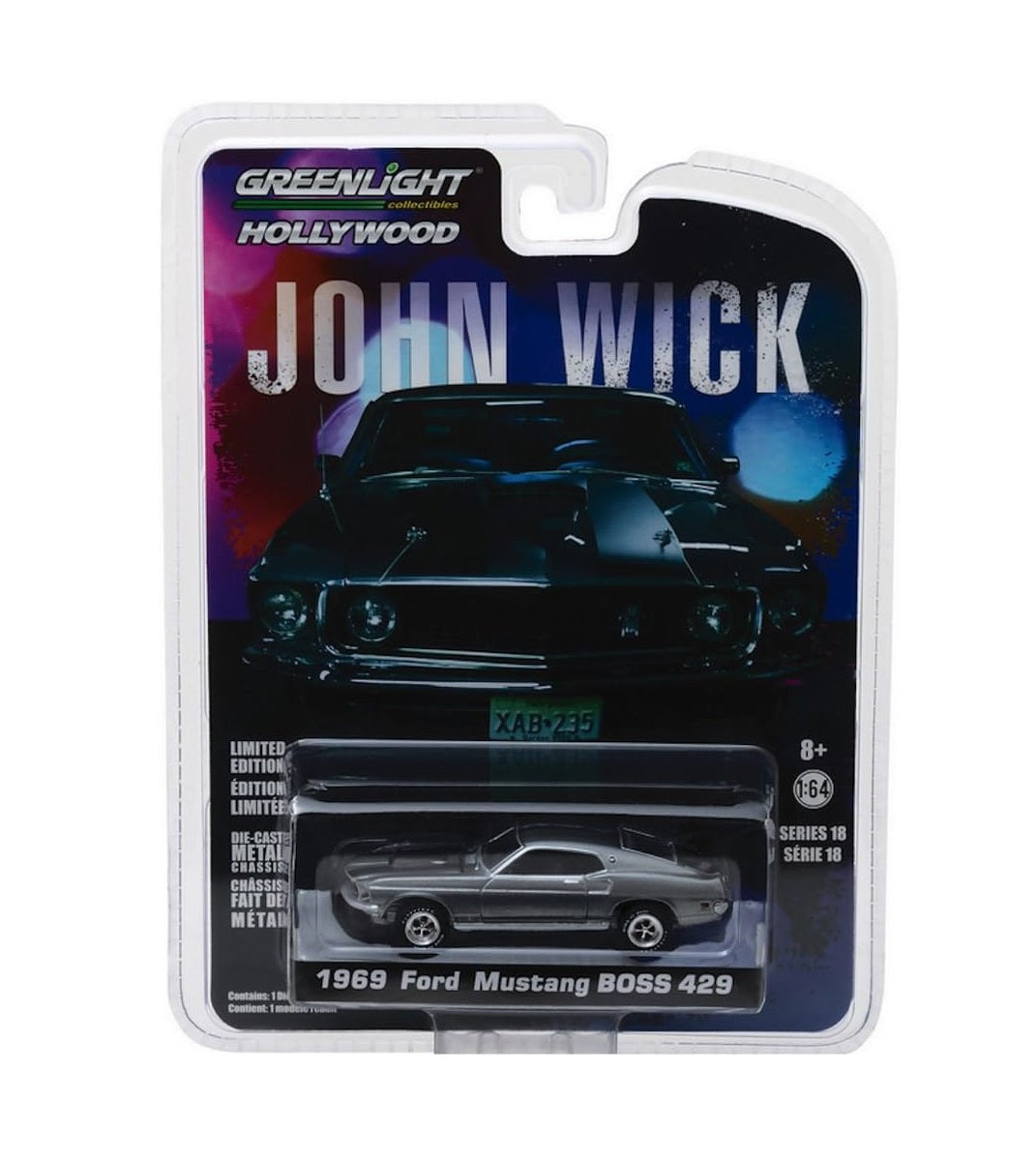 John Wick (2014) Movie 1969 Ford Mustang Boss 429 - Greenlight - Scala 1/64