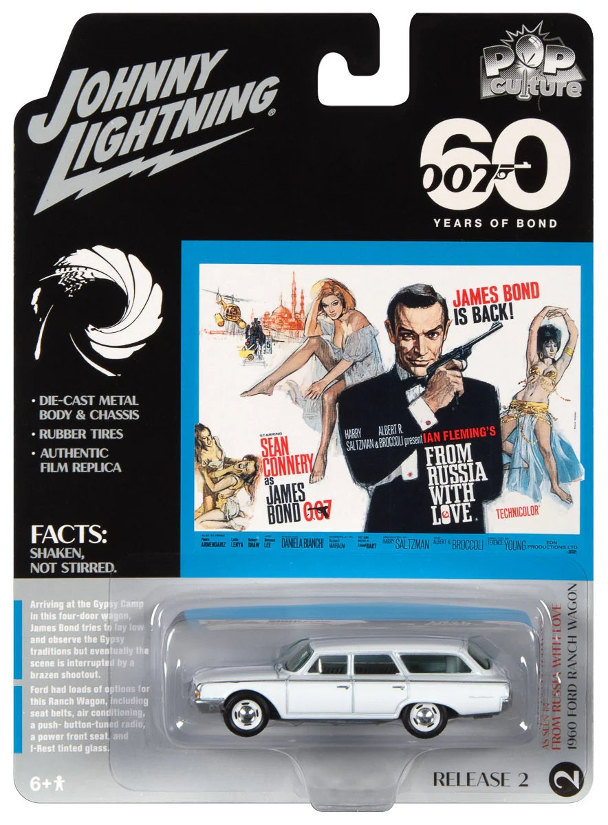 1960 Ford Ranch Wagon 007 James Bond Dalla Russia Con Amore - Johnny Lightning - Scala 1/64