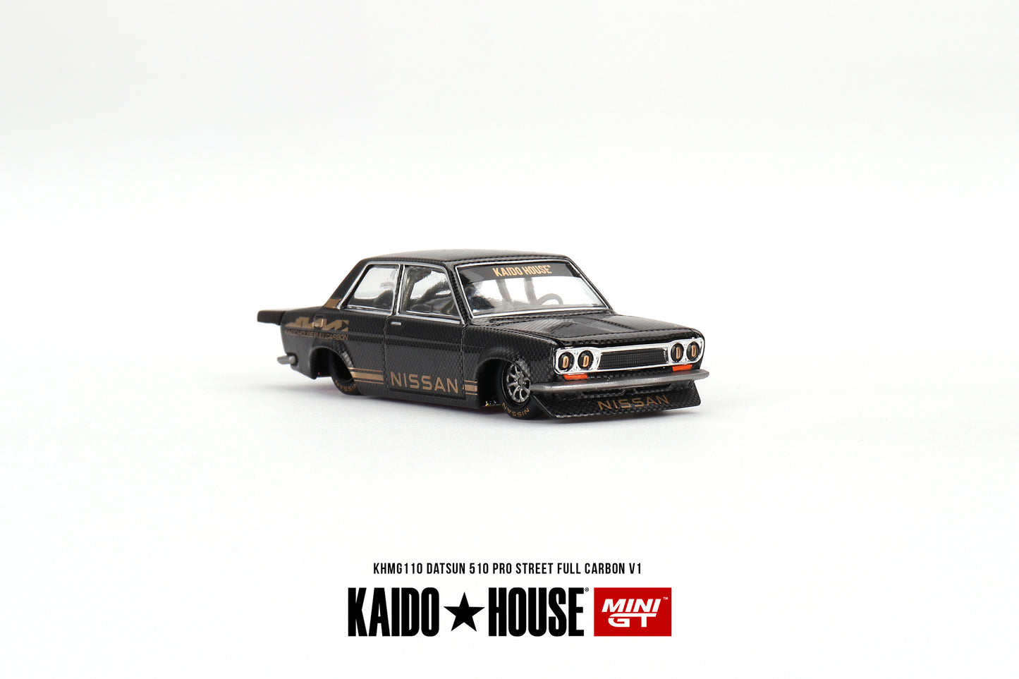 Datsun 510 Pro Street Full Carbon V1 - KAIDO HOUSE Mini GT - Scala 1/64 KHMG110