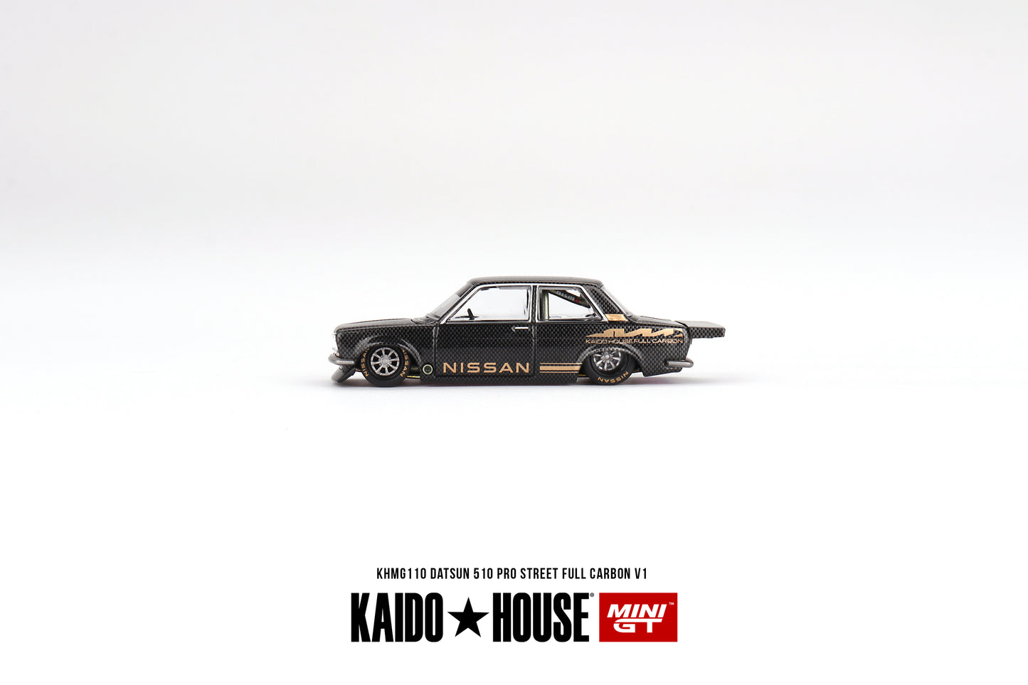 Datsun 510 Pro Street Full Carbon V1 - KAIDO HOUSE Mini GT - Scala 1/64 KHMG110