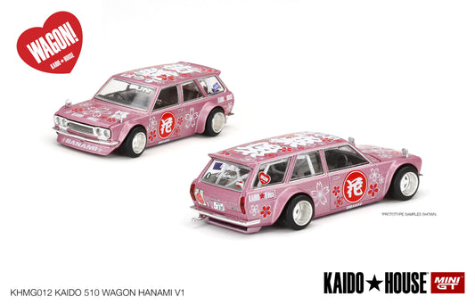 Datsun KAIDO 510 Wagon Hanami V1 - KAIDO HOUSE Mini GT - Scala 1/64 KHMG012