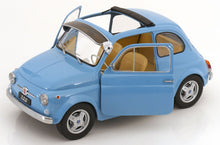 Cargar imagen en el visor de la galería, Fiat 500 F Custom 1968 Azul claro - Escala KK - Escala 1/12
