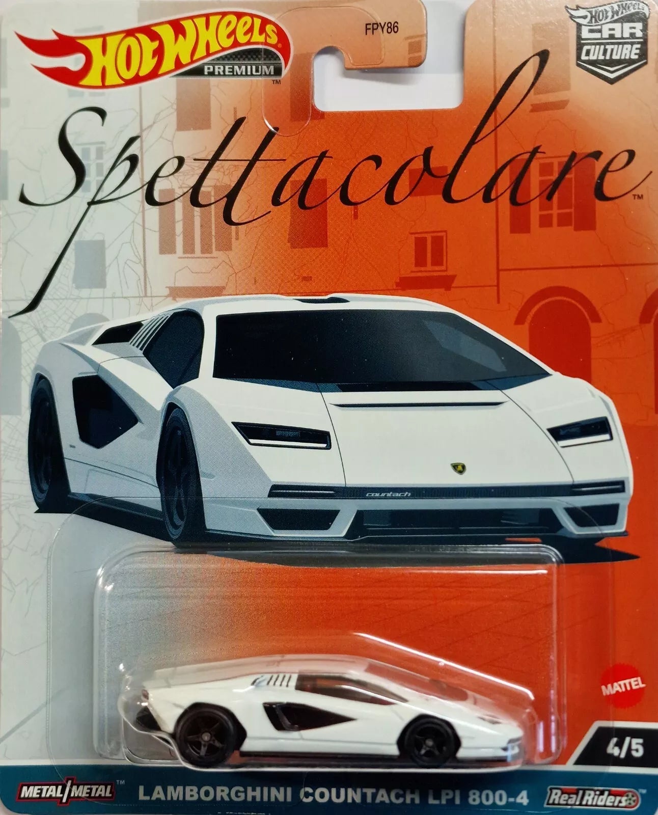 Lamborghini Countach LPI 800-4 Blanco Espectacular - Serie Car Culture - Hot Wheels - Escala 1/64