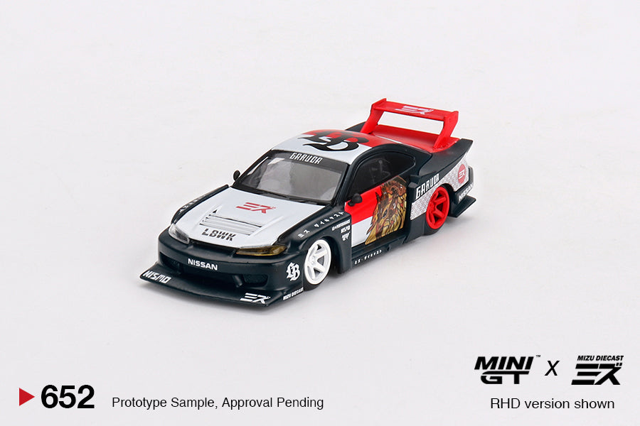 LB-Super Silhouette Nissan SILVIA (S15) “GARUDA” - Mini GT x MIZU Diecast - Scala 1/64 MGT00652