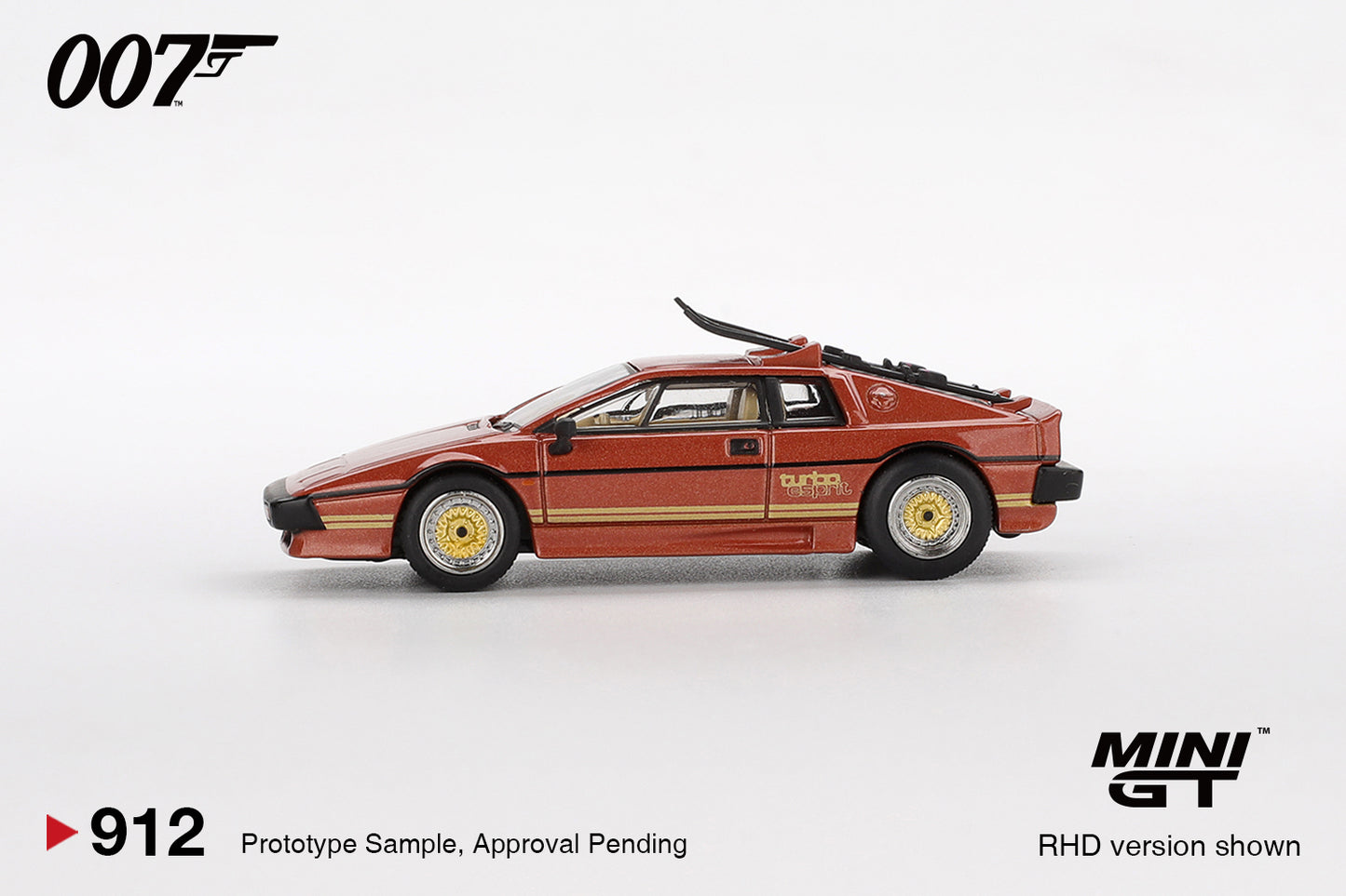 Lotus Esprit Turbo "For Your Eyes Only" 007 James Bond - Mini GT - Scala 1-64 MGT00912-007E English Packaging