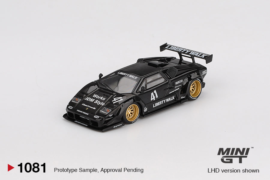 Lamborghini Countach LB-WORKS Black - Mini GT - Scala 1/64 MGT01081-L