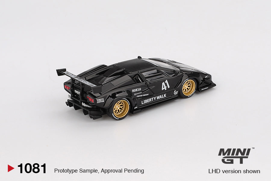 Lamborghini Countach LB-WORKS Black - Mini GT - Scala 1/64 MGT01081-L