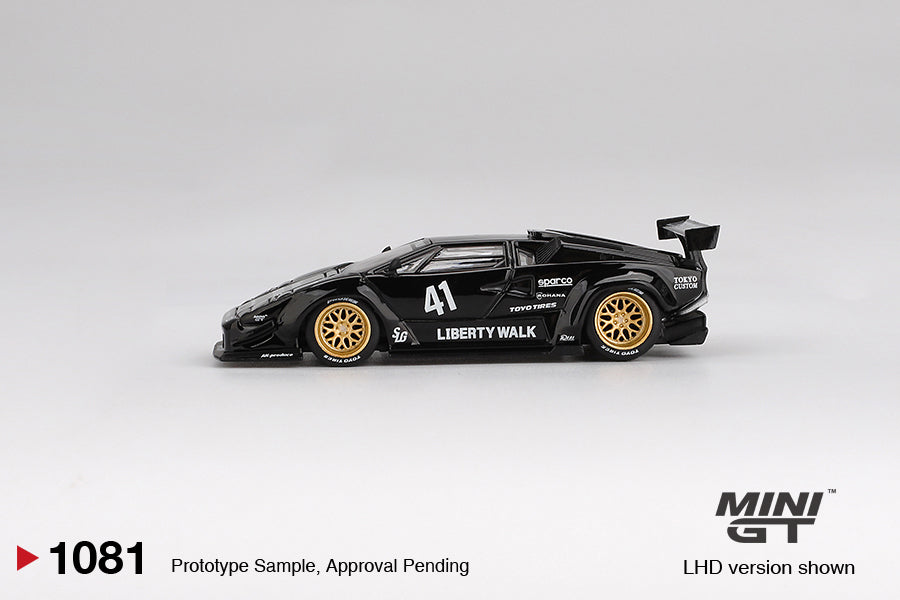 Lamborghini Countach LB-WORKS Black - Mini GT - Scala 1/64 MGT01081-L