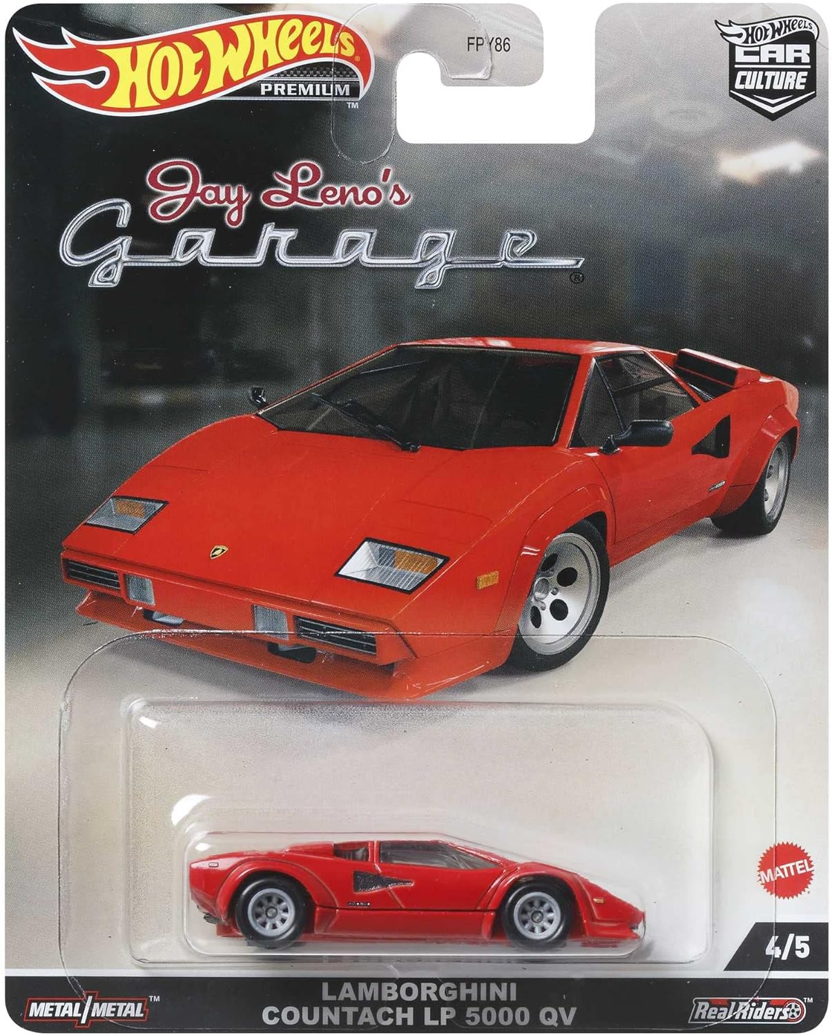 Lamborghini Countach LP 5000 QV Red - Series Car Culture - Hot Wheels Premium - Scala 1/64