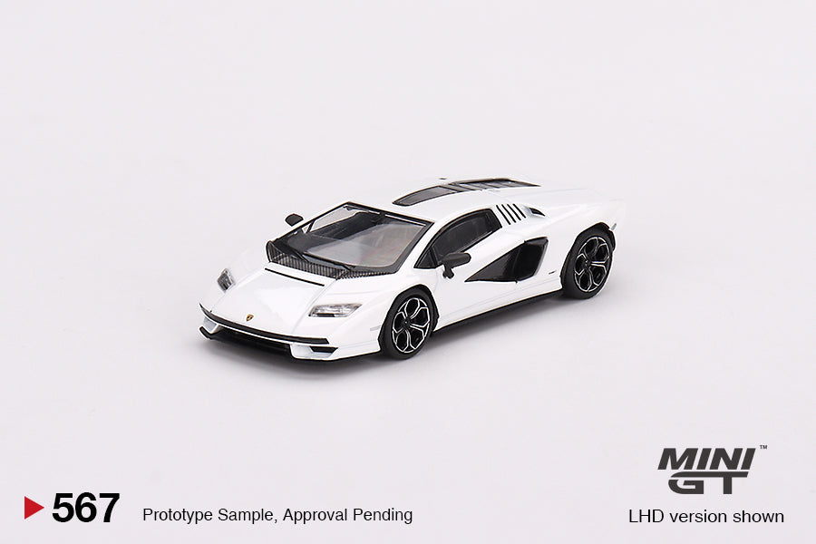 Lamborghini Countach LPI 800-4 Bianco Siderale LHD - Mini GT - Scala 1/64 MGT00567