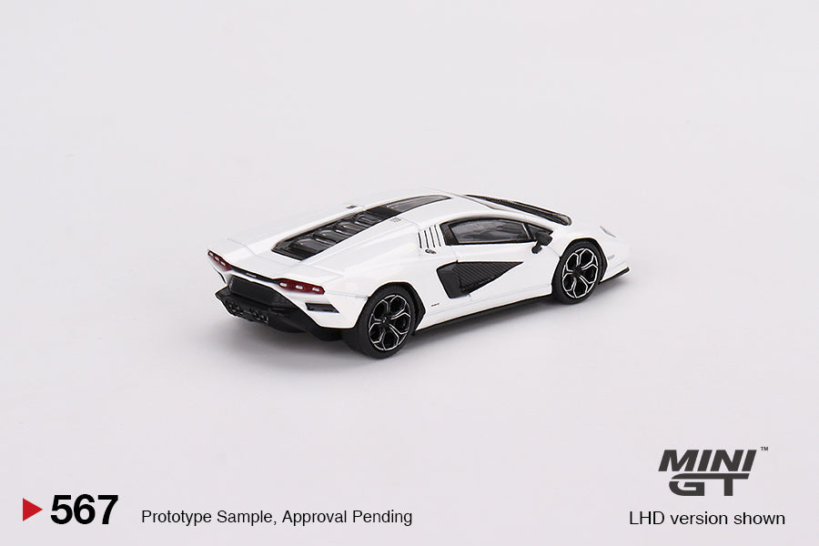 Lamborghini Countach LPI 800-4 Bianco Siderale LHD - Mini GT - Scala 1/64 MGT00567