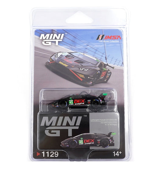 Lamborghini Huracán GT3 EVO2 #45 No.45 DEX Imaging - Mini GT - Scala 1/64 MGT01129-BL Blister Packaging