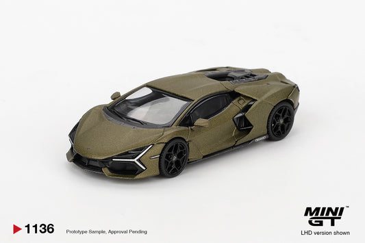 Lamborghini Revuelto Verde Gea Matte 2023 - Mini GT - Scala 1/64 MGT01136-L