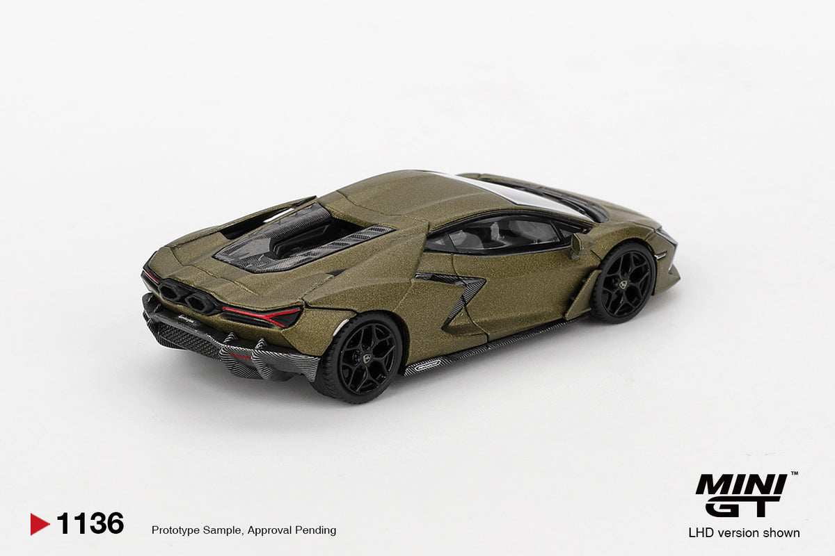 Lamborghini Revuelto Verde Gea Matte 2023 - Mini GT - Scala 1/64 MGT01136-L