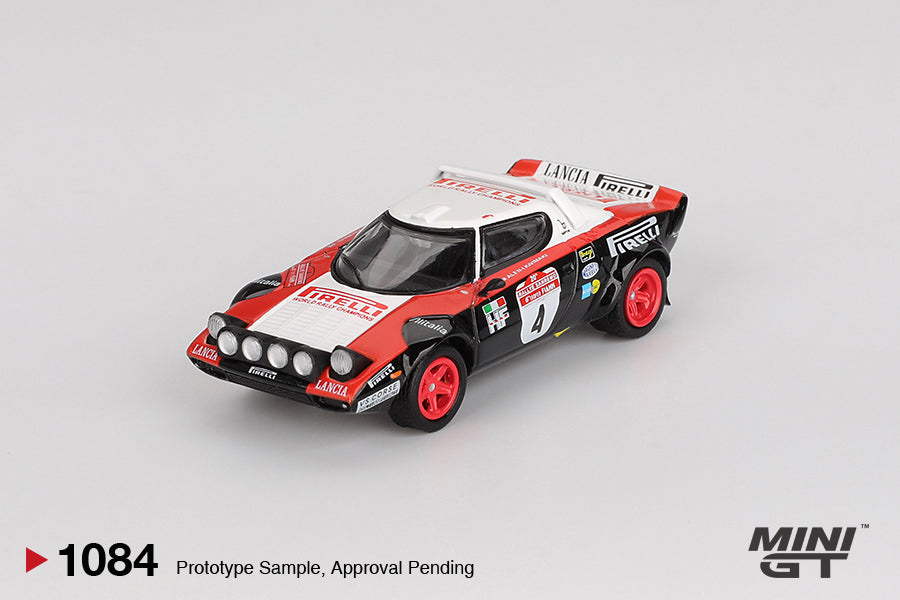 Lancia Stratos HF #4 1978 Rally Sanremo Winner - Mini Gt - Scala 1/64 MGT01084-L