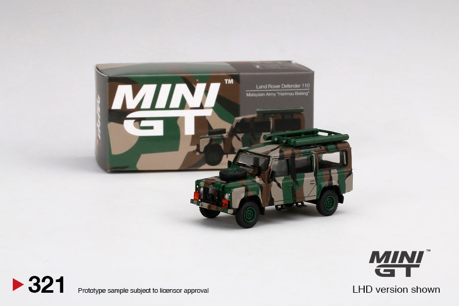 Land Rover Defender 110 Malaysian Army - Mini GT - Scala 1/64 MGT00321-R