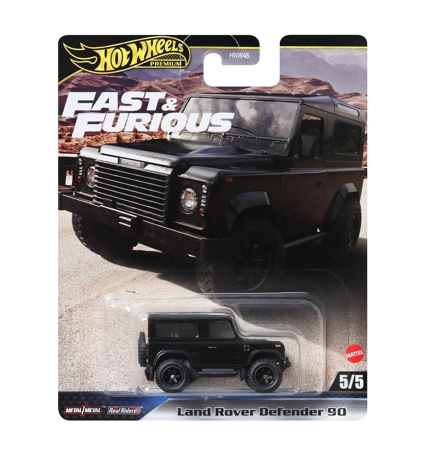 Land Rover Defender 90 Black Fast & Furious - Hot Wheels Premium - Scala 1/64