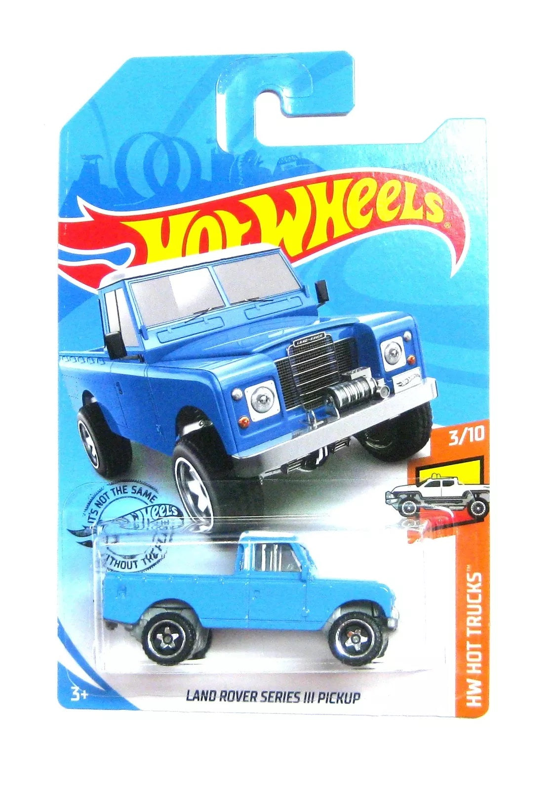 Camioneta Land Rover Serie III Azul Claro - Hot Wheels - Escala 1/64 Aprox