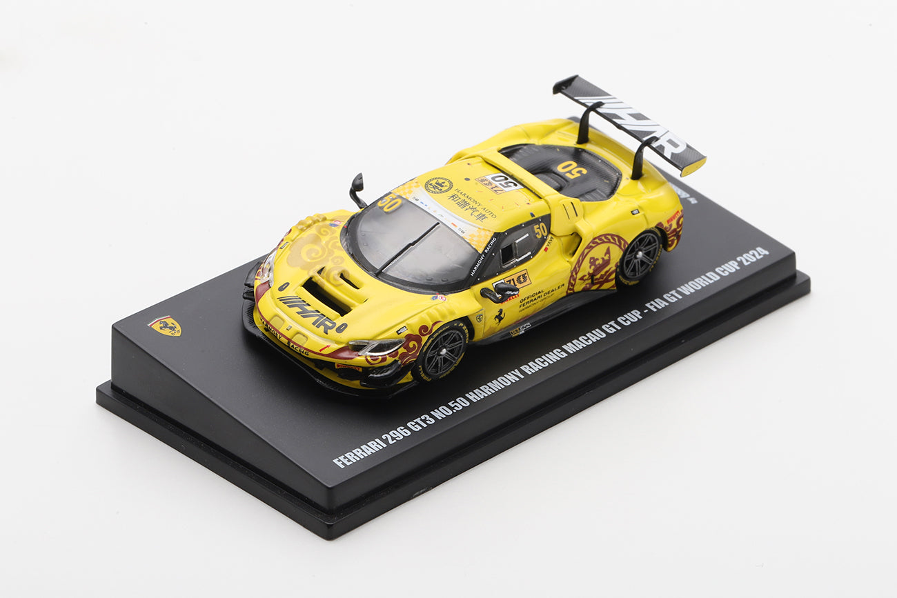 Ferrari 296 GT3 Harmony Racing Macau GT Cup – FIA GT World Cup 2024 #50 - Looksmart - Scala 1/64 LS64012