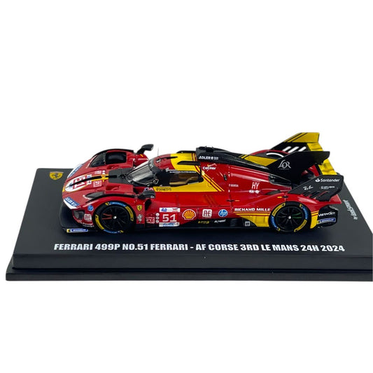 Ferrari 499P 3rd 24h Le Mans 2024 #51 - Looksmart - Scala 1/64 LS64006LM