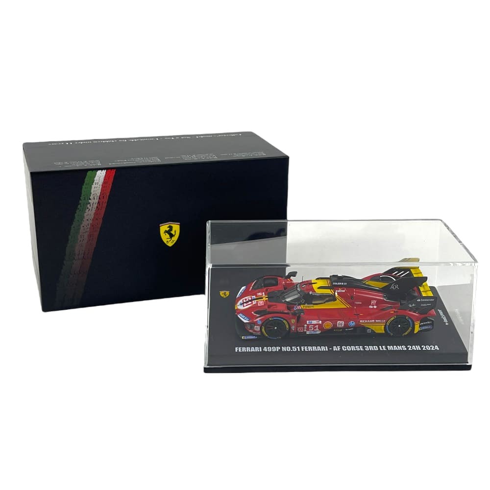 Ferrari 499P 3rd 24h Le Mans 2024 #51 - Looksmart - Scala 1/64 LS64006LM