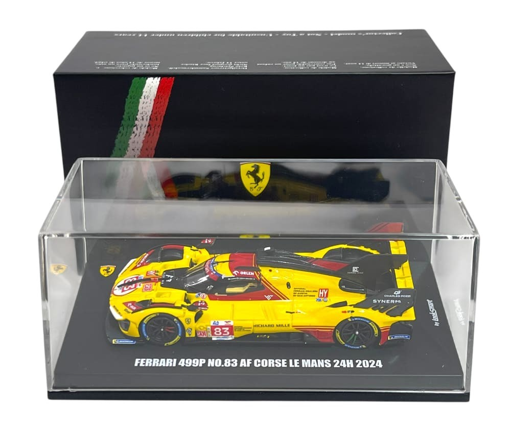 Ferrari 499P AF-CORSE 24h Le Mans 2024 #83 - Looksmart - Scala 1/64 LS64007LM