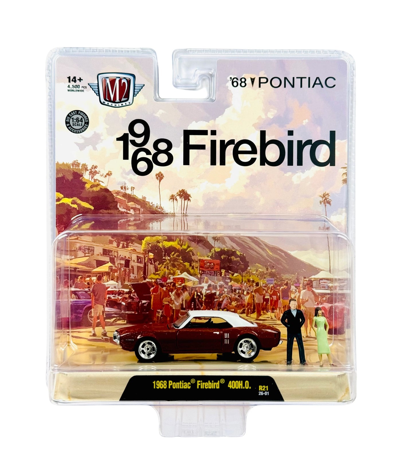 1968 Pontiac Firebird 400 H.O. with figures - M2 Machines - Scala 1/64