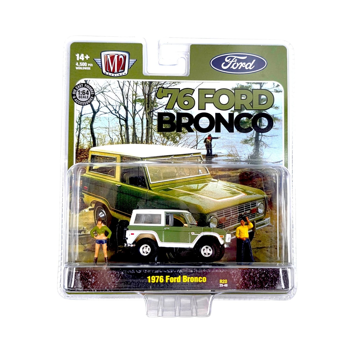 1976 Ford Bronco with figures - M2 Machines - Scala 1/64