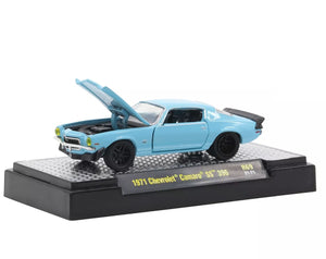 Chevrolet Camaro SS 396 1971 Blue - M2 Machines - Scala 1/64