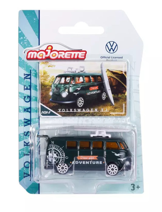 Furgoneta Volkswagen Transporter T1 Negra - Majorette - Escala 1/64