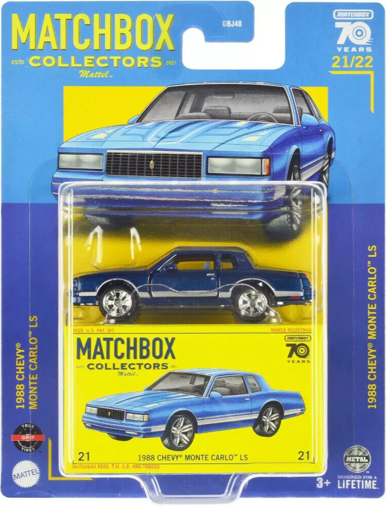 Chevrolet Monte Carlo LS 1988 #21 - Matchbox Collectors - Scala 1/64 Circa