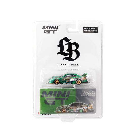 Nissan LB-Super Silhouette S15 SILVIA LBWK 2024 Fausto Racing - Mini GT LBWK Exclusives - Scala 1/64 MGT00858-LB Blister Packaging Liberty Walk
