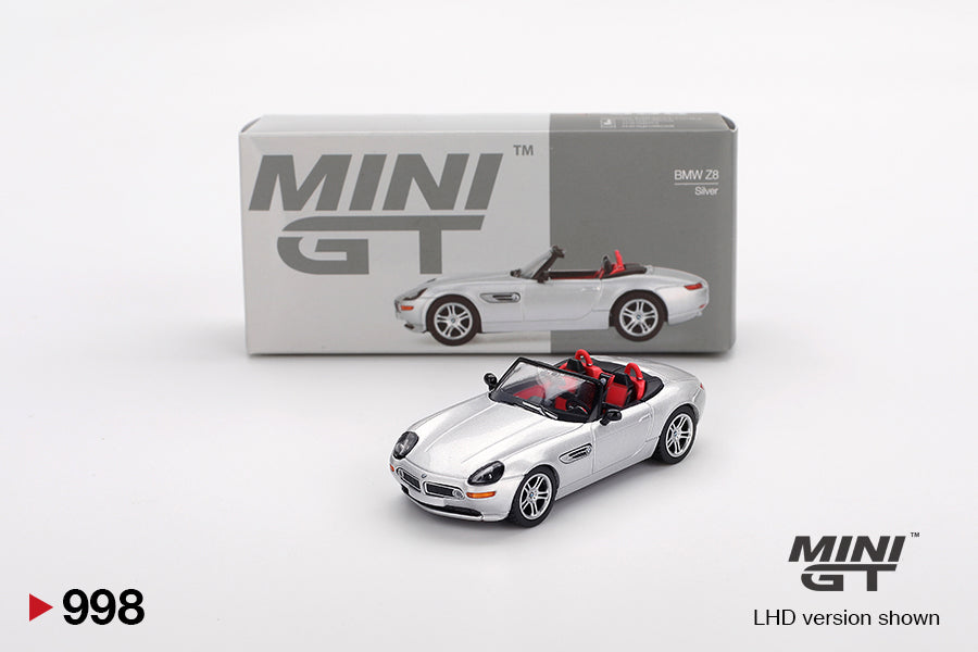 BMW Z8 Titanium Silver 2003 - Mini GT - Scala 1/64 MGT00998-BL Blister Packaging