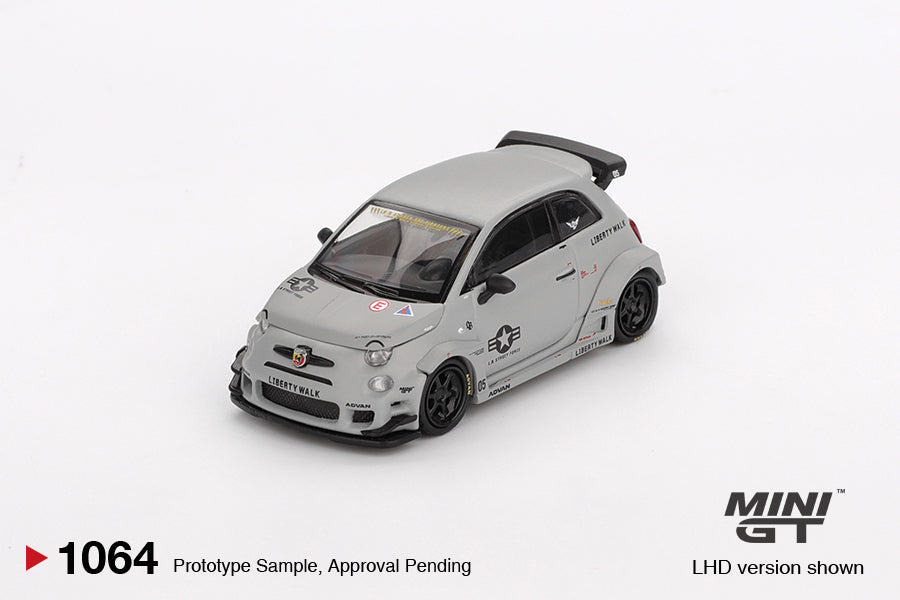 Abarth 595 LB-WORKS x Abas Works Fighters 2024 - Mini GT - Scala 1/64 MGT01064-BL Blister Packaging