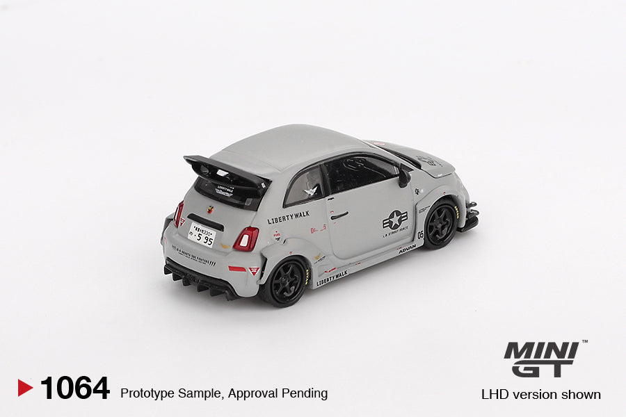 Abarth 595 LB-WORKS x Abas Works Fighters 2024 - Mini GT - Scala 1/64 MGT01064-BL Blister Packaging