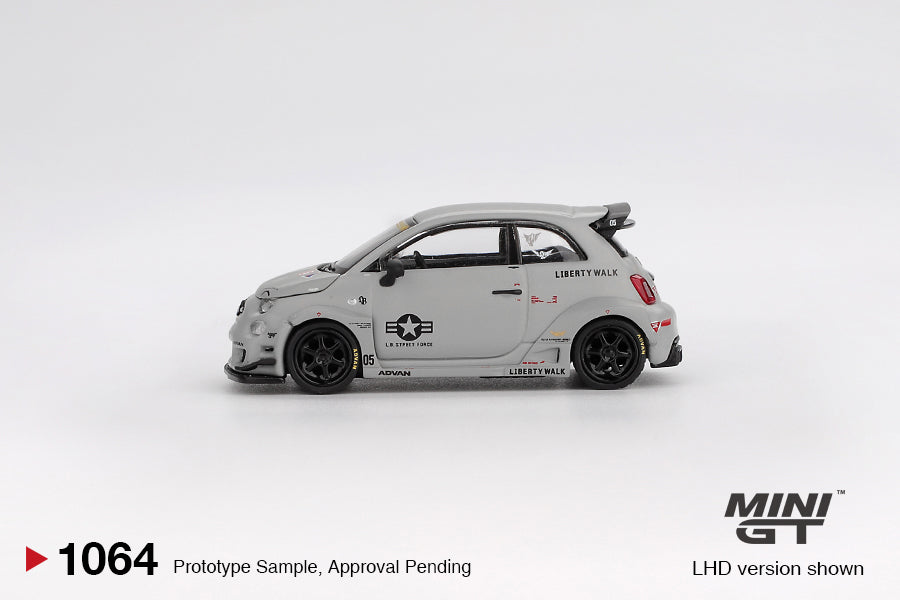 Abarth 595 LB-WORKS x Abas Works Fighters 2024 - Mini GT - Scala 1/64 MGT01064-BL Blister Packaging