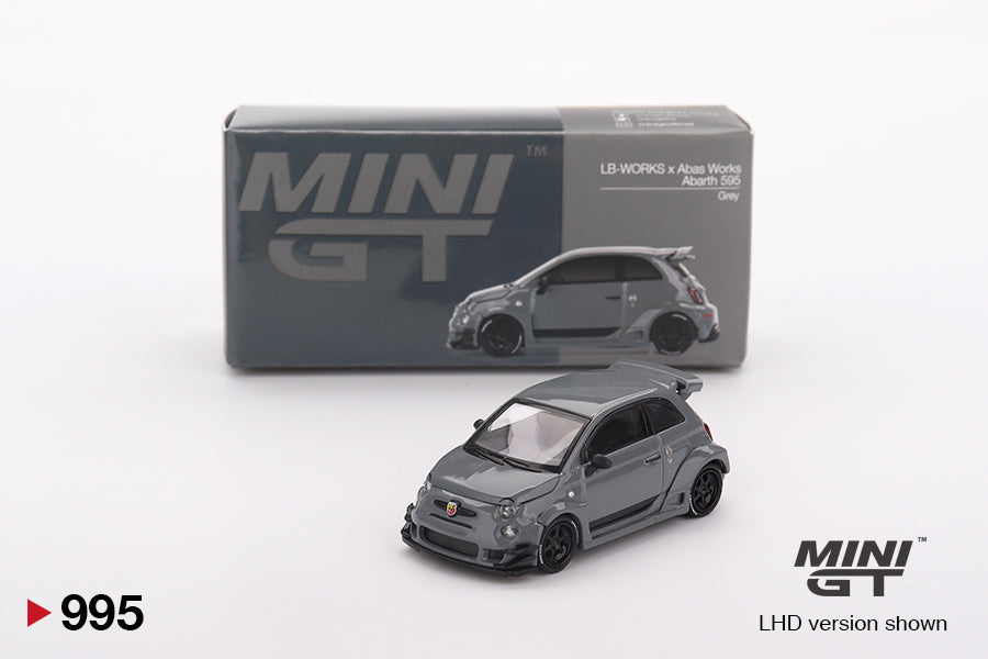 Abarth 595 LB-WORKS x Abas Works Grey - Mini GT - Scala 1/64 MGT00995-L