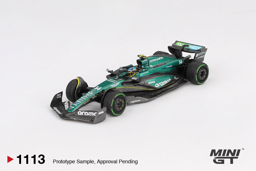 Aston Martin AMR24 #14 Fernando Alonso - 2024 F1 2024 Canadian GP - Mini Gt - Scala 1/64 MGT01113-L
