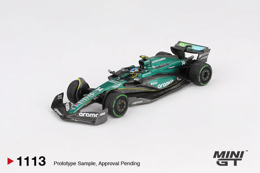 Aston Martin AMR24 #14 Fernando Alonso - 2024 F1 2024 Canadian GP - Mini Gt - Scala 1/64 MGT01113-L
